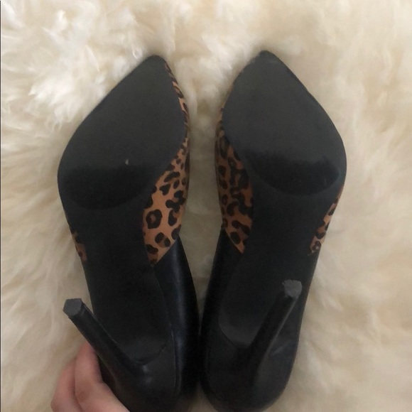Barely worn Nordstrom Black/Leopard 4” Heels - Picture 5 of 5